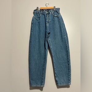 Slouchy High Waisted Paperbag Jeans - Zara